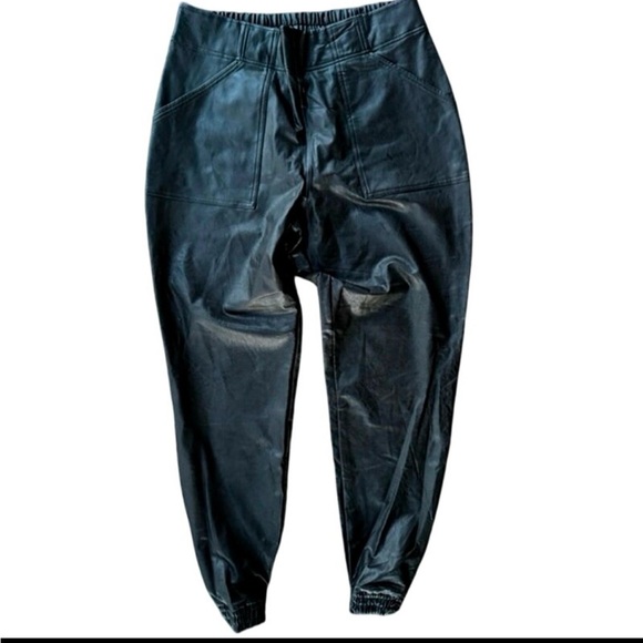 Spanx leather like joggers size large - Picture 2 of 13